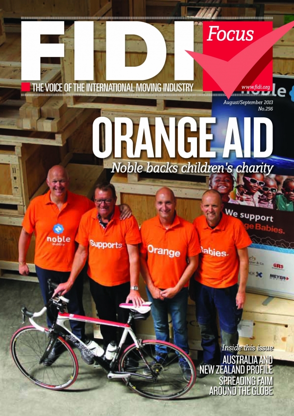 Noble Mobility Orange Babies team op cover FIDI Magazine